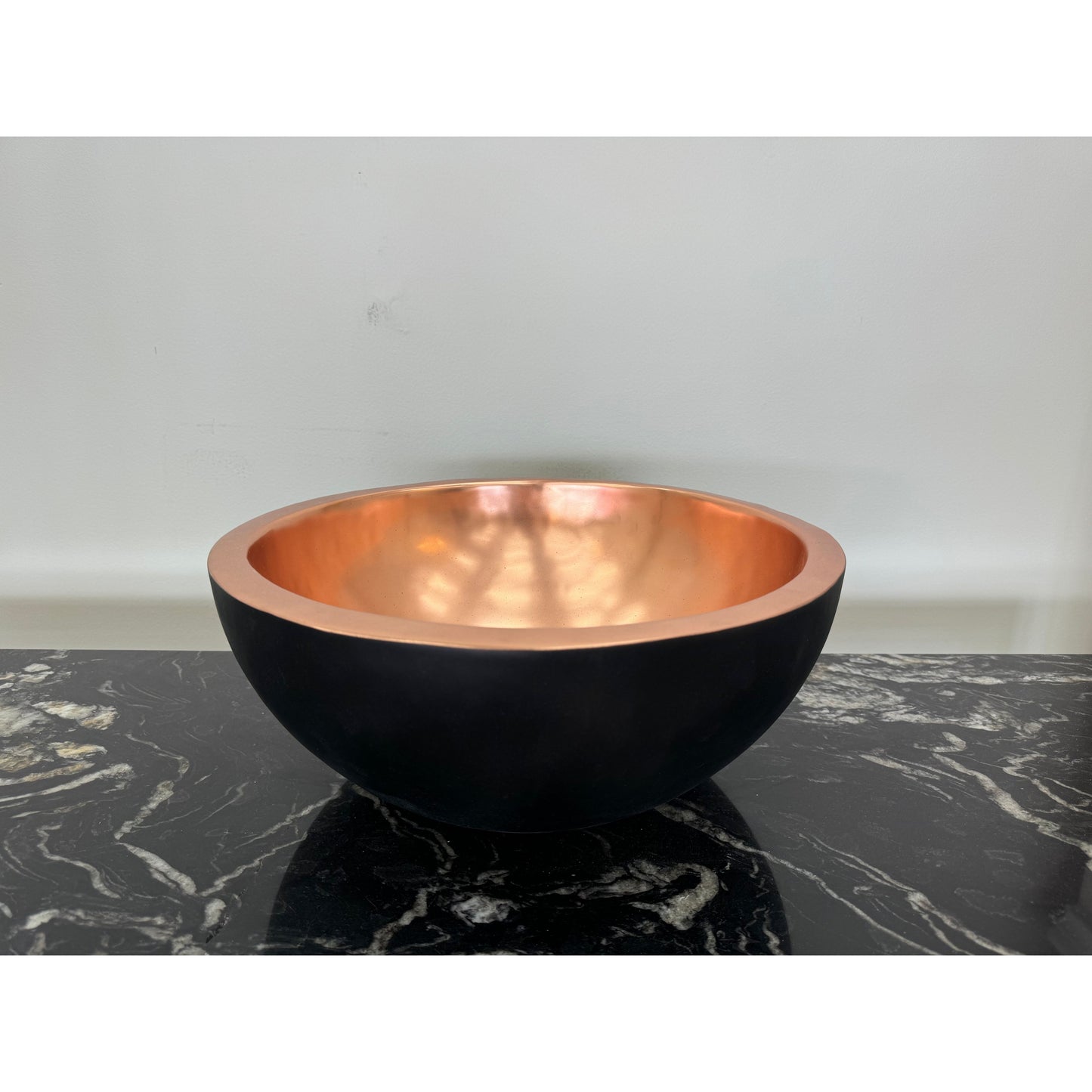 Matt Black Round Copper Bowl
