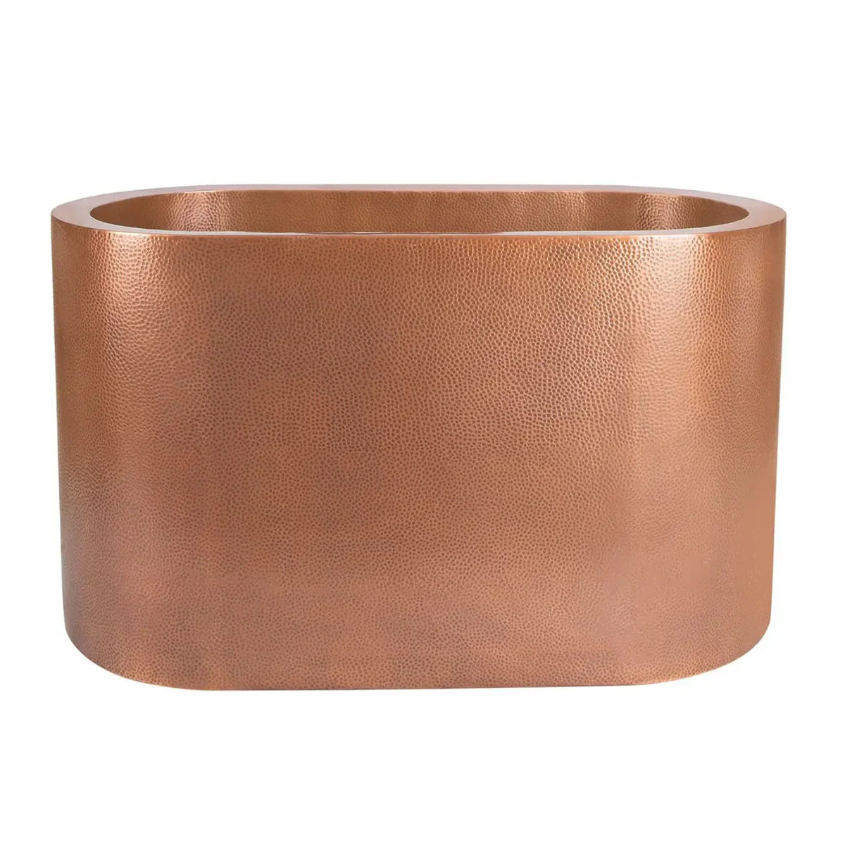 Verdigris/Antique Copper Hammered Double Wall Oval Japanese Soaking Tub