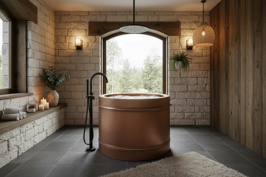 Japanese Inspired Antique Copper Harmony Tub