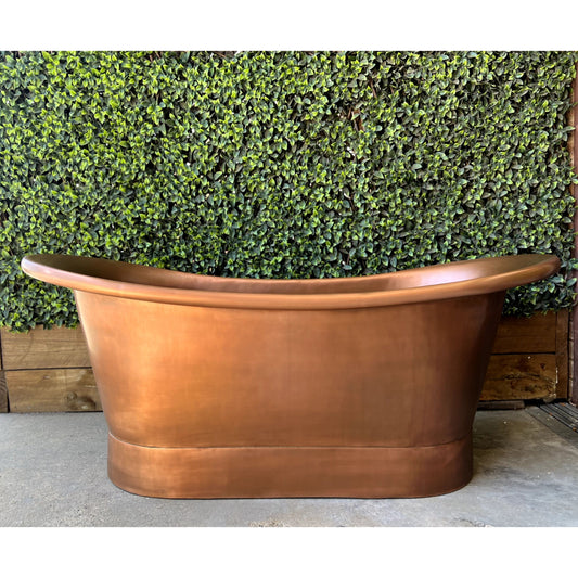 Light Antique Plain Copper Bath