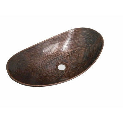 Copper Oval Bathroom Trough