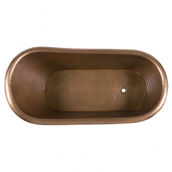 Hammered Clawfoot Single Slipper Bath