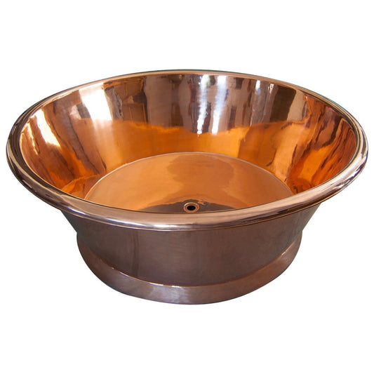 Copper Shiny Round Polished Bath