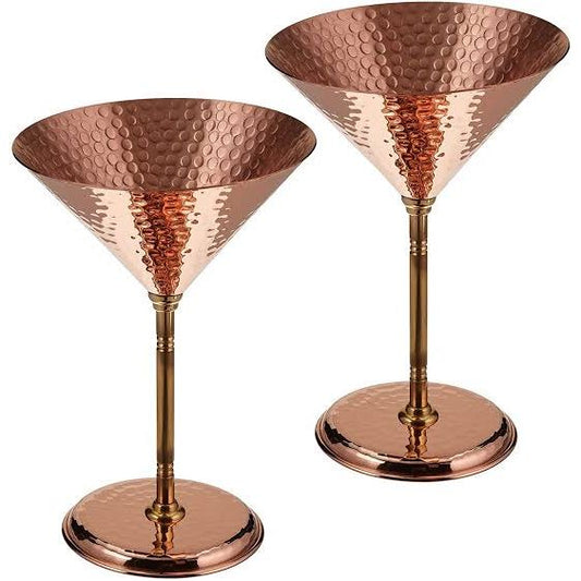 Pure Martini Glass Hammered