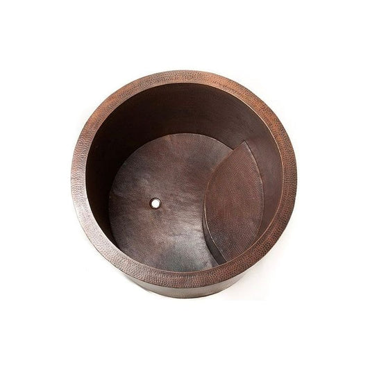 Dark Hammered Copper Japanese Soaking Tub