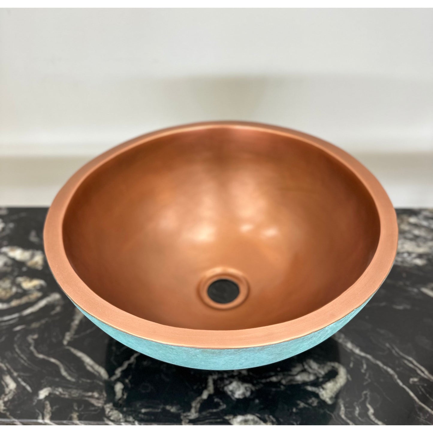 Verdigris Copper Round Bowl