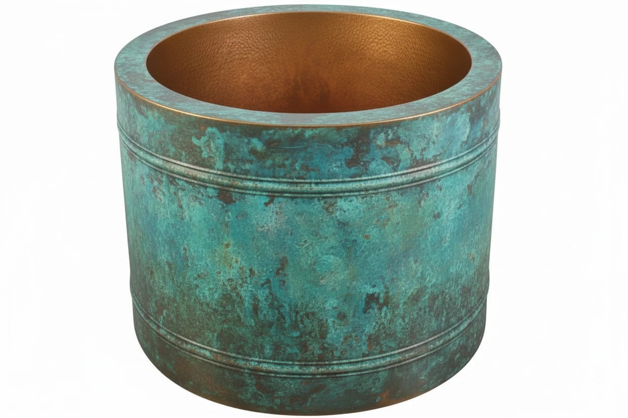 Japanese Inspired Verdigris/Antique Copper Harmony Tub