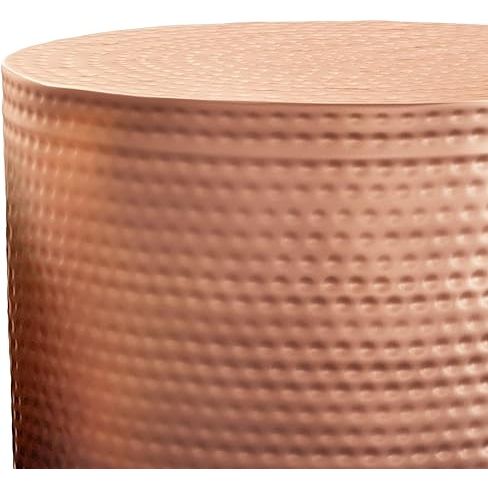 Pure Copper Side Table Antique Hammered