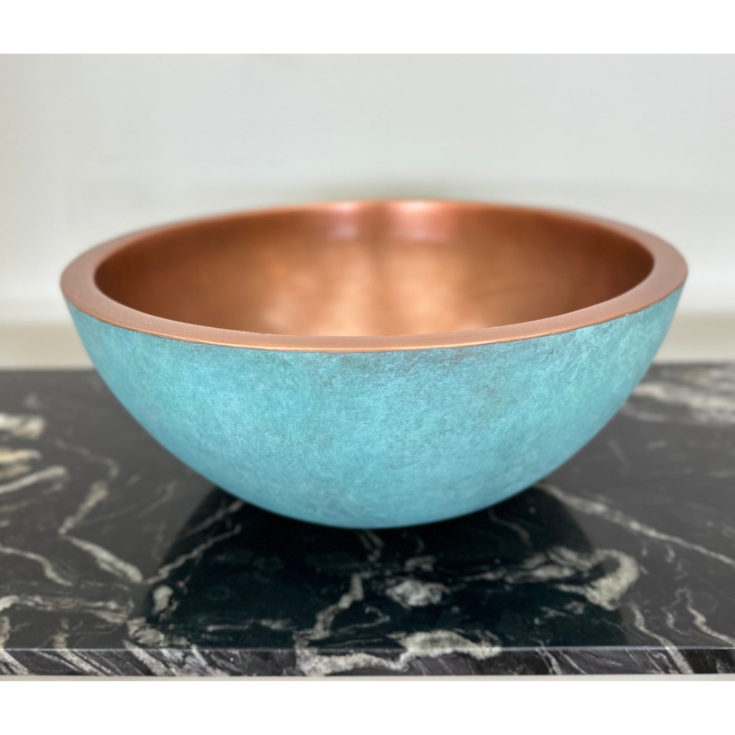 Verdigris Copper Round Bowl