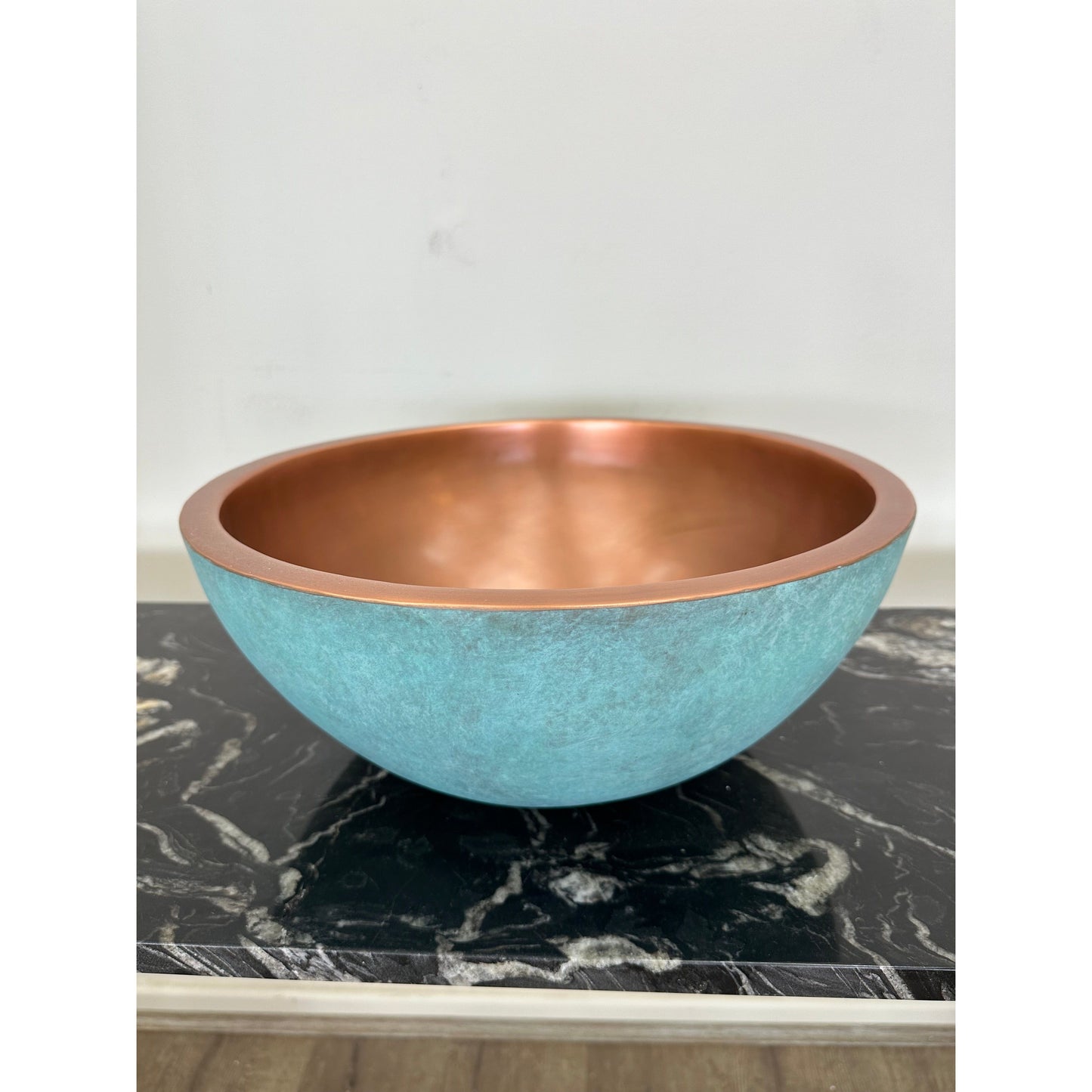 Verdigris Copper Round Bowl