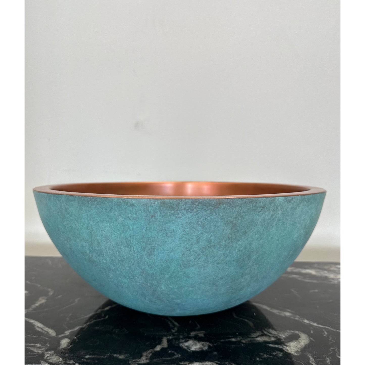 Verdigris Copper Round Bowl