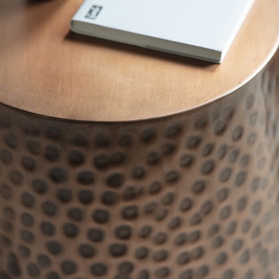 Pure Copper Side Table Hammered
