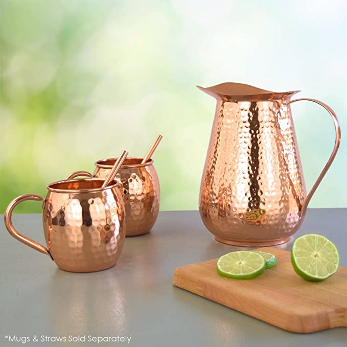 Pure Copper Pitcher Hammered