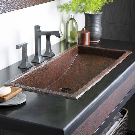 Copper Bathroom Trough Large