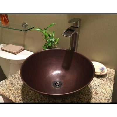 Copper Hammered Top Mount Bowl