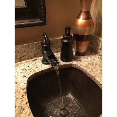 Copper Hammered Square Bathroom Sink
