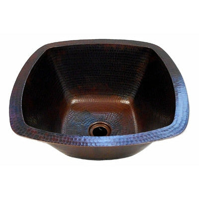 Copper Hammered Square Bathroom Sink