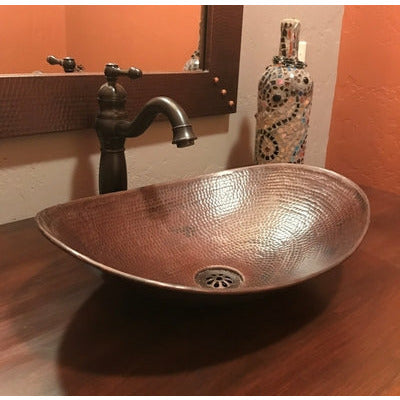 Copper Oval Bathroom Trough