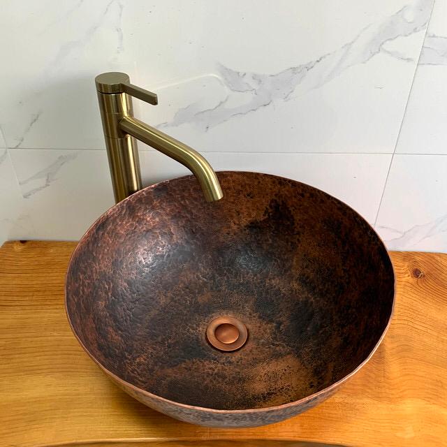 Mexican Copper Round Bowl