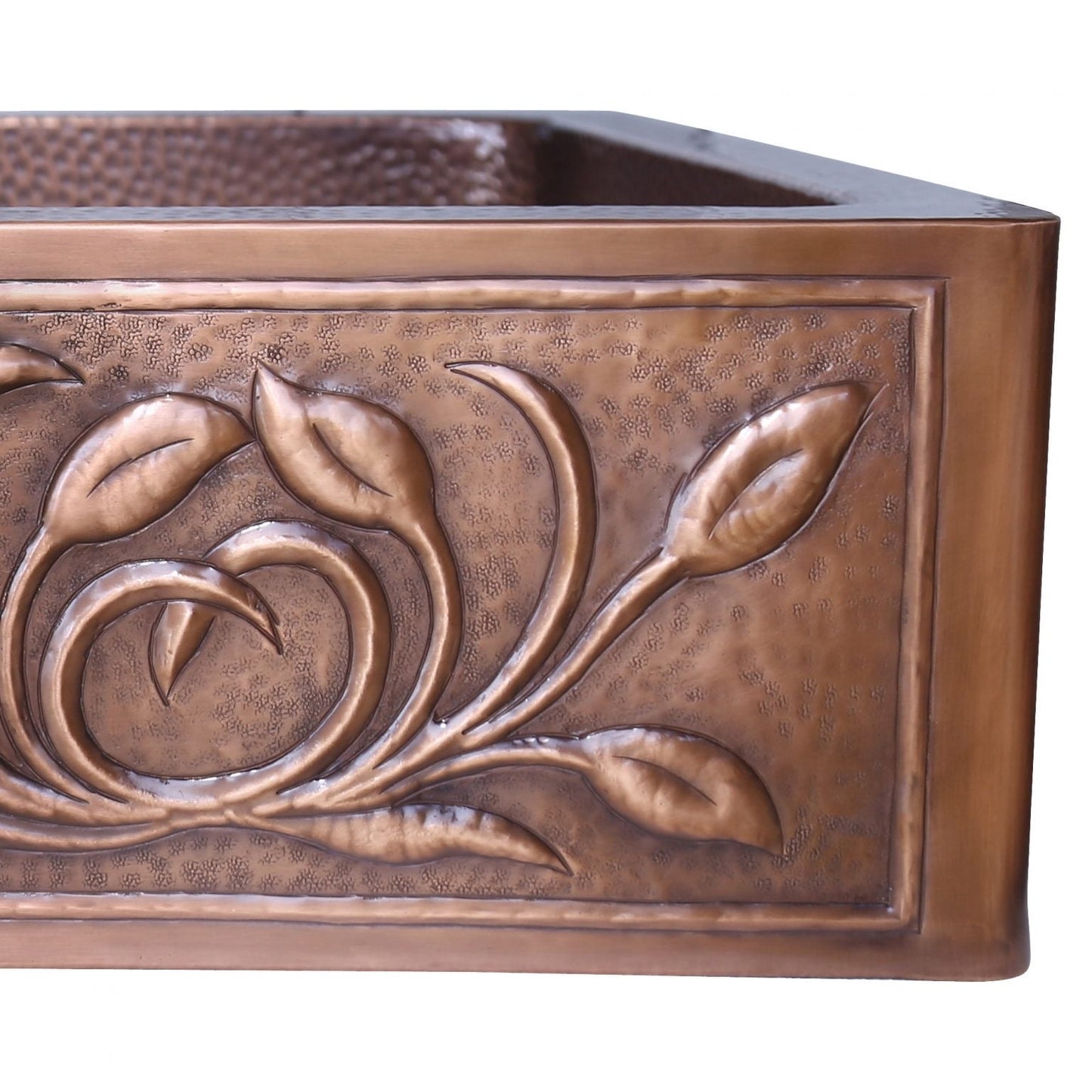 Copper Petal Front Farmhouse Sink Large