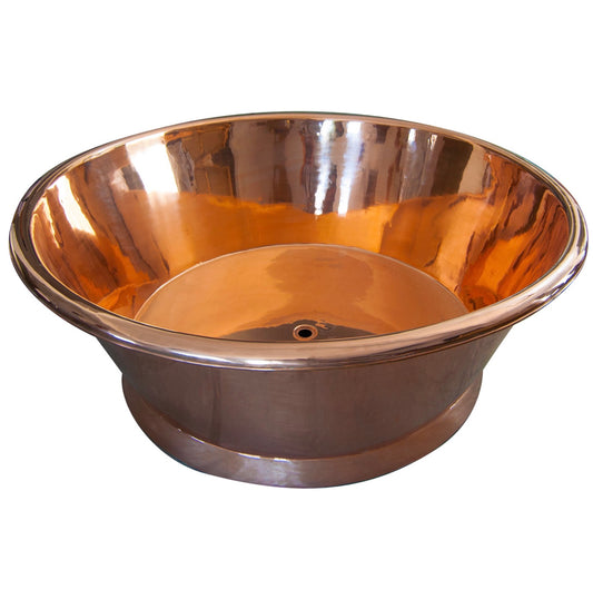 Copper Shiny Round Polished Bath