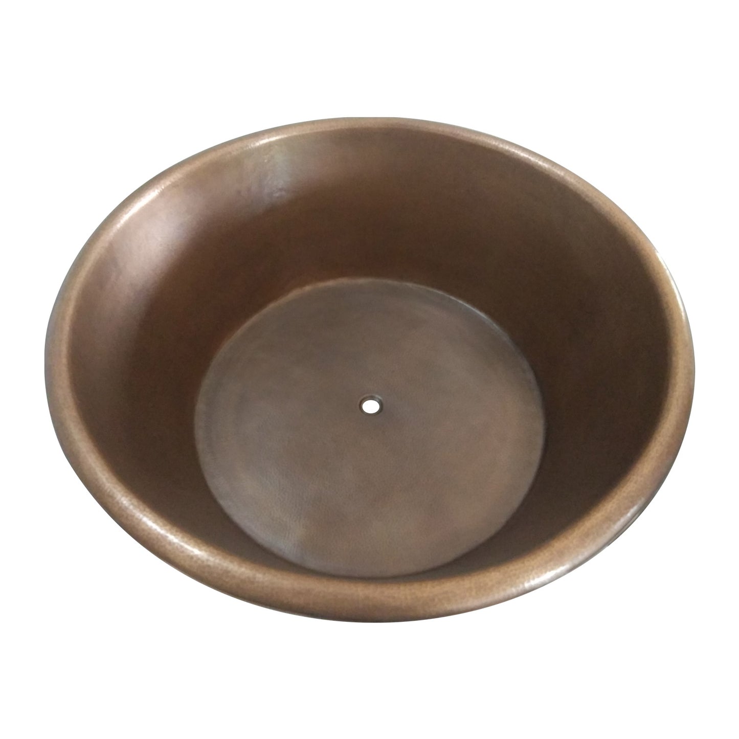 Antique Copper Hammered Round Bath