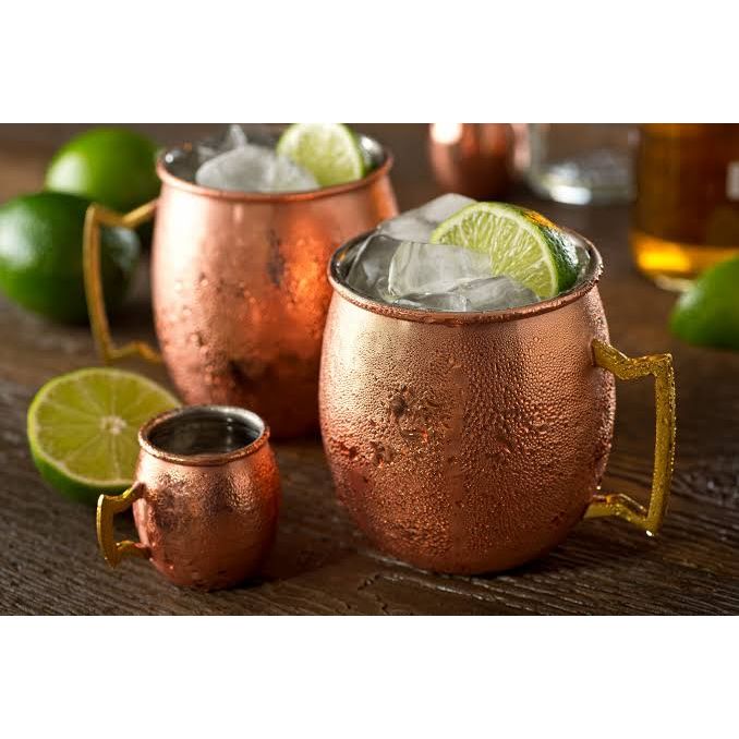 Hammered Moscow Mule Pure Copper Shiny Mugs