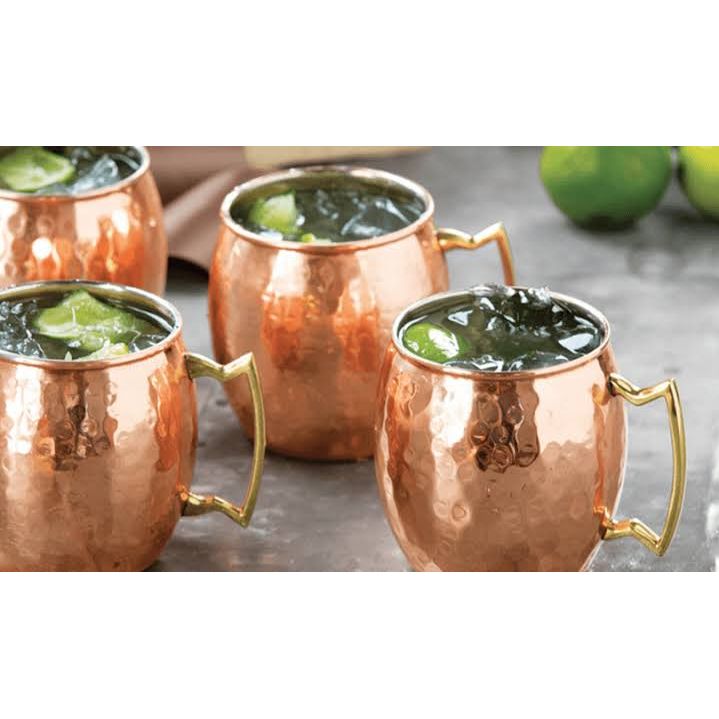 Hammered Moscow Mule Pure Copper Shiny Mugs