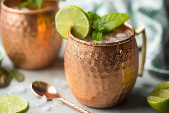 Hammered Moscow Mule Pure Copper Shiny Mugs