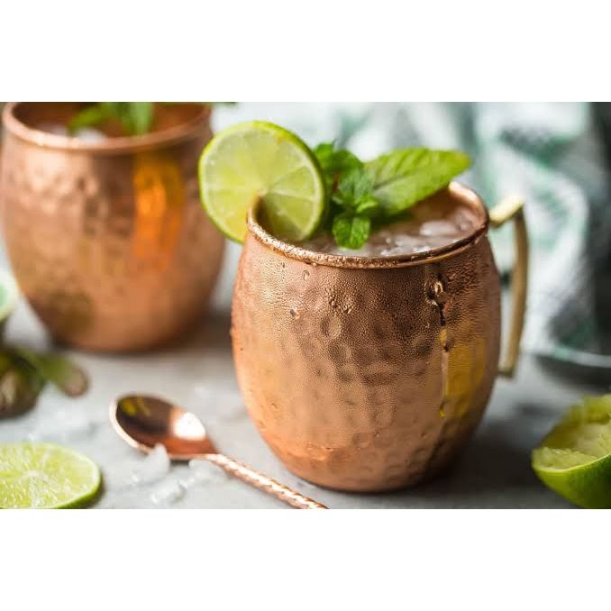 Hammered Moscow Mule Pure Copper Shiny Mugs