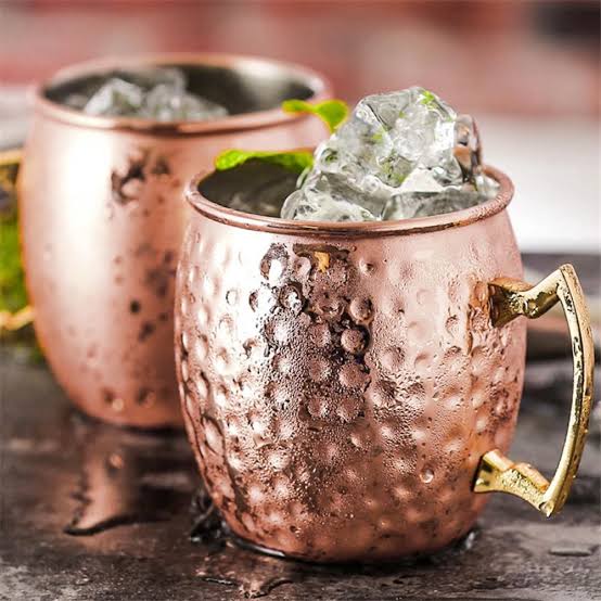 Hammered Moscow Mule Pure Copper Shiny Mugs