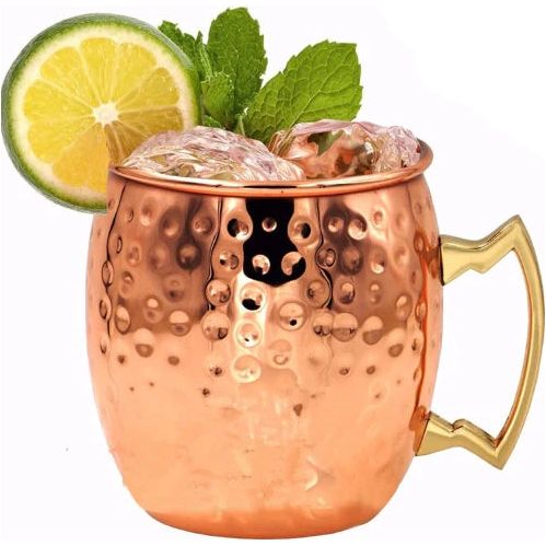 Hammered Moscow Mule Pure Copper Shiny Mugs