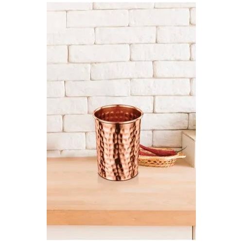 Pure Copper Water Glass Hammered