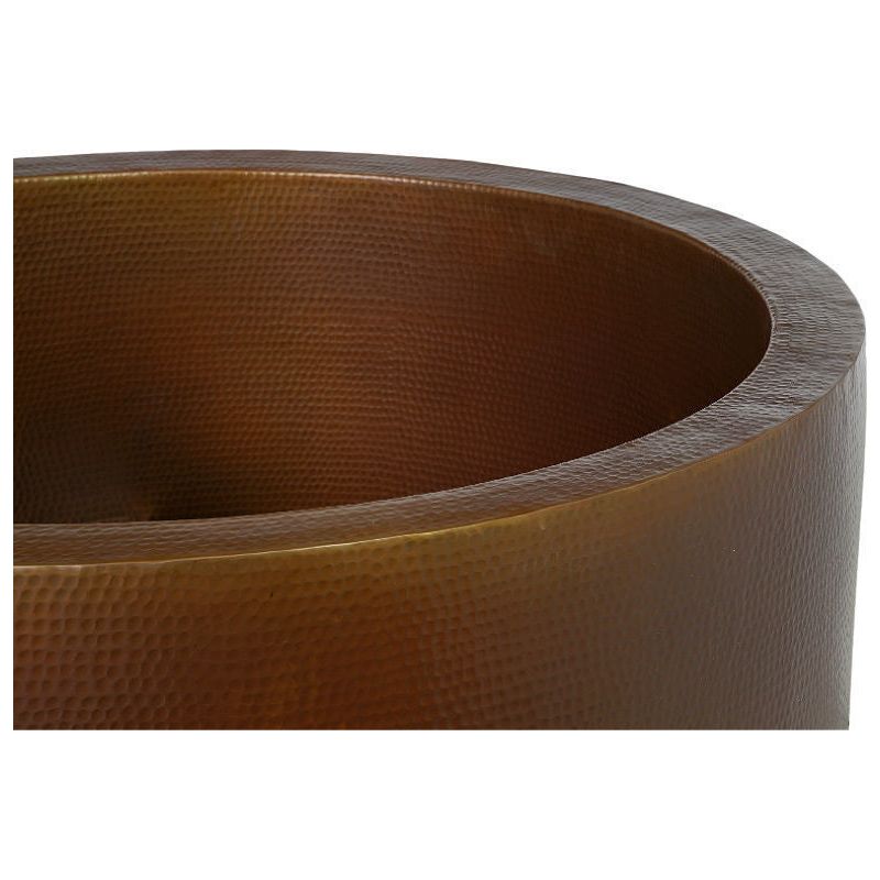 Mocha Copper Hammered Japanese Soaking Tub