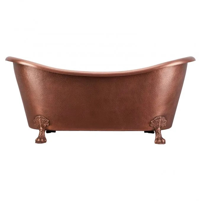 Hammered Double Slipper Claw Bath