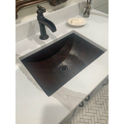 Copper Hammered Rectangular Trough