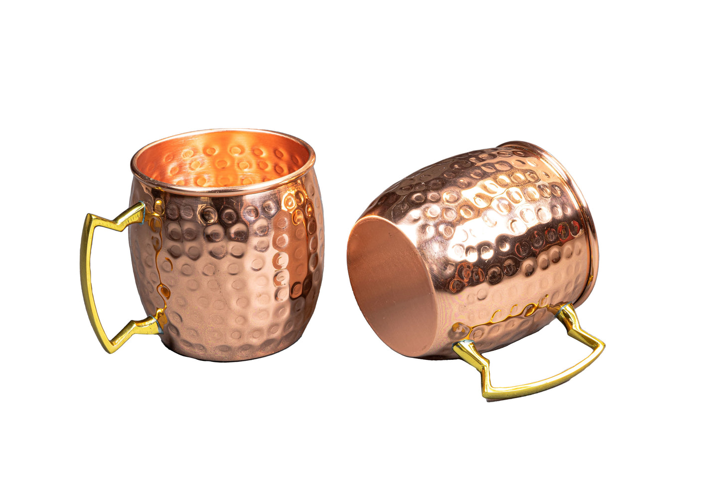 Hammered Moscow Mule Pure Copper Shiny Mugs