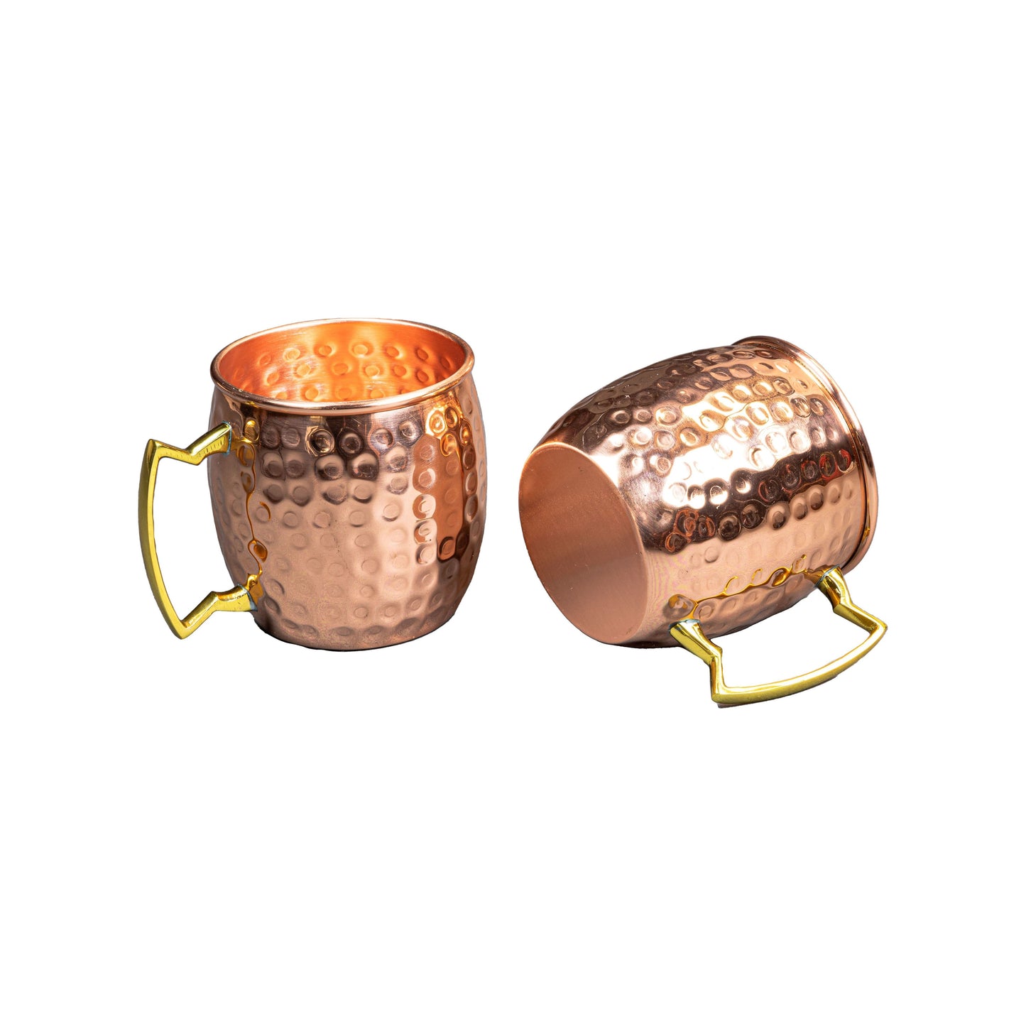 Hammered Moscow Mule Pure Copper Shiny Mugs