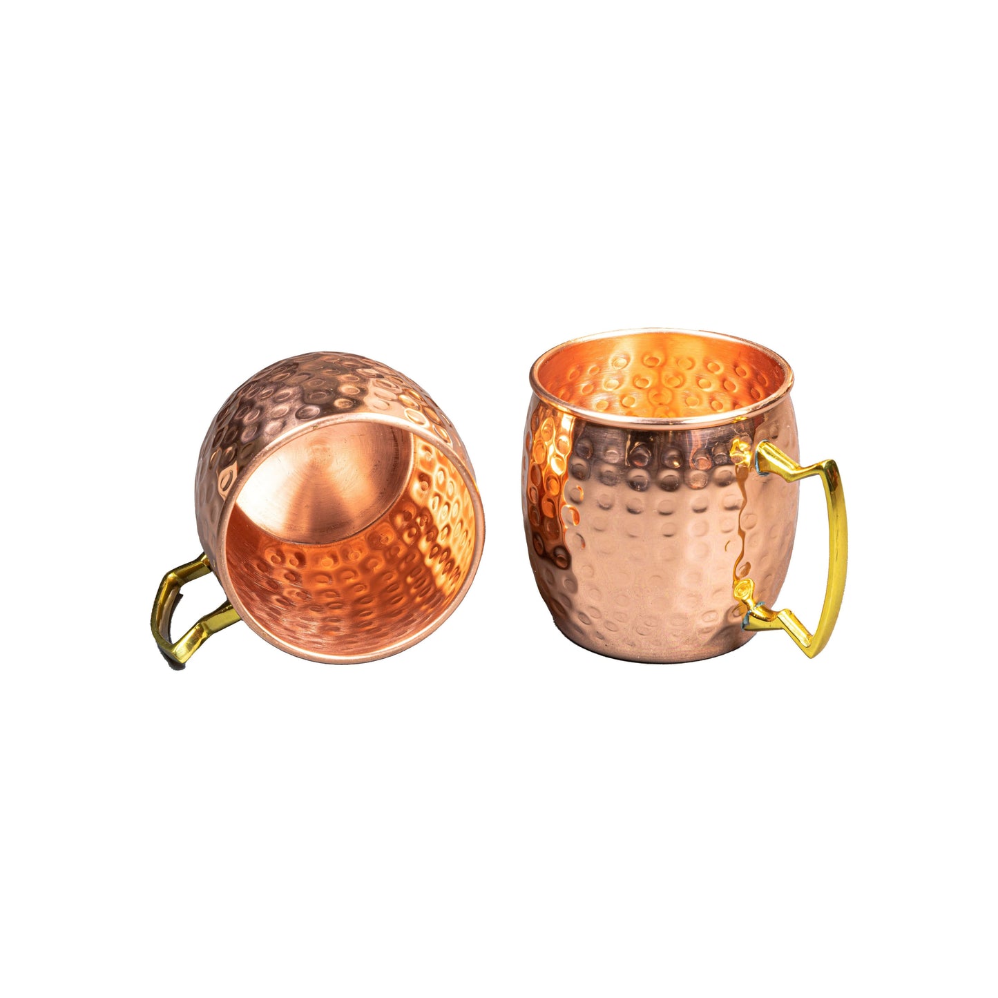 Hammered Moscow Mule Pure Copper Shiny Mugs
