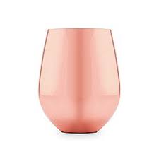 Pure Copper Wine Glass Stemless Smooth